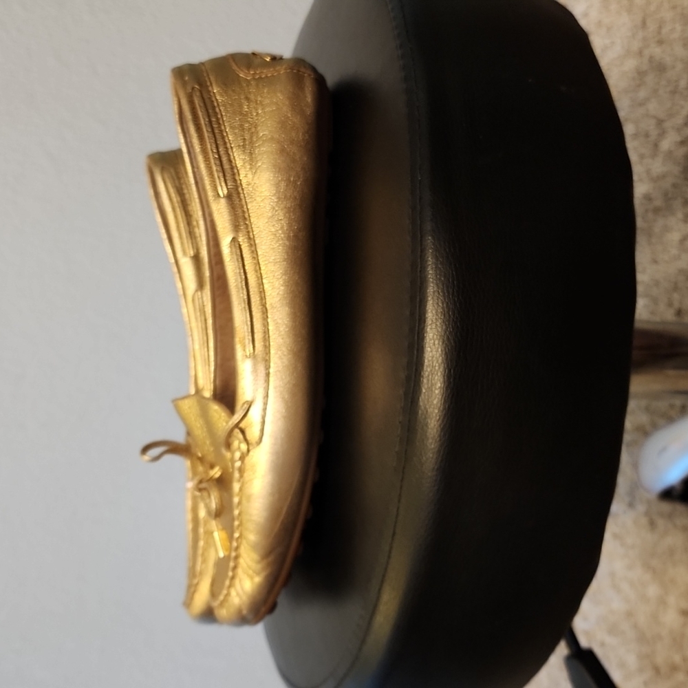 Michael Kors Gold Metallic Loafer Juliette Sz 10